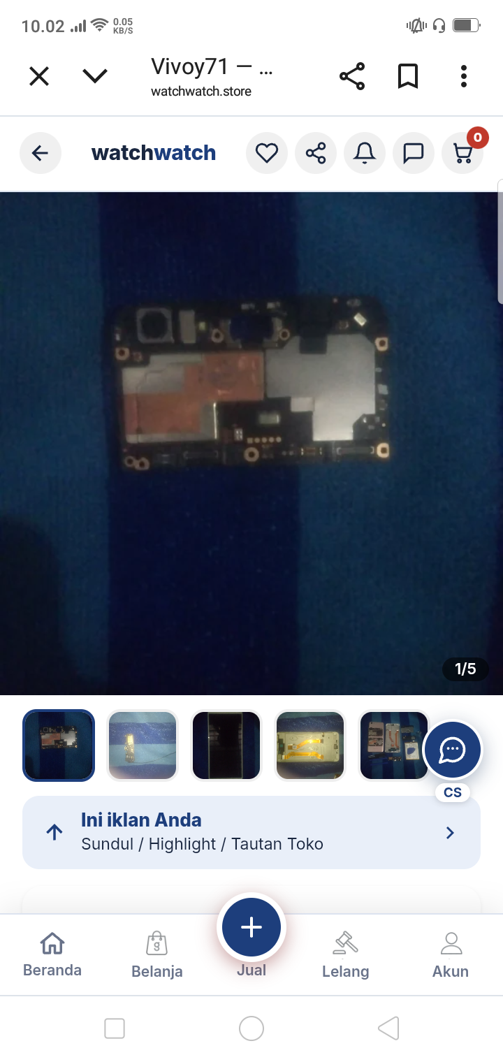 Jual mesin Vivo y71 mode rot logo udah lama banget gak dihidupkan sekarang hp jadi nggak bisa hidup