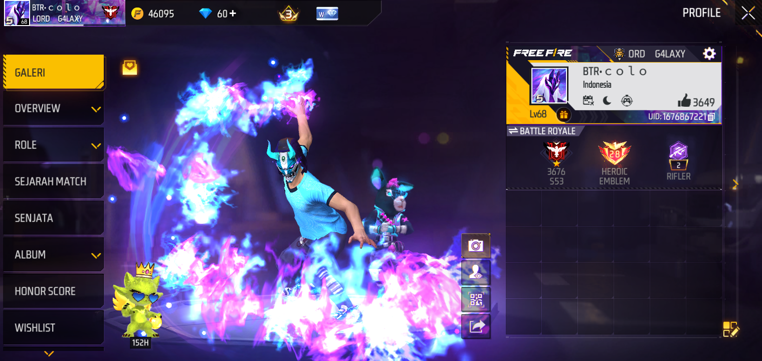 Jual akun game free fire 860 ribu lansung aja di wa