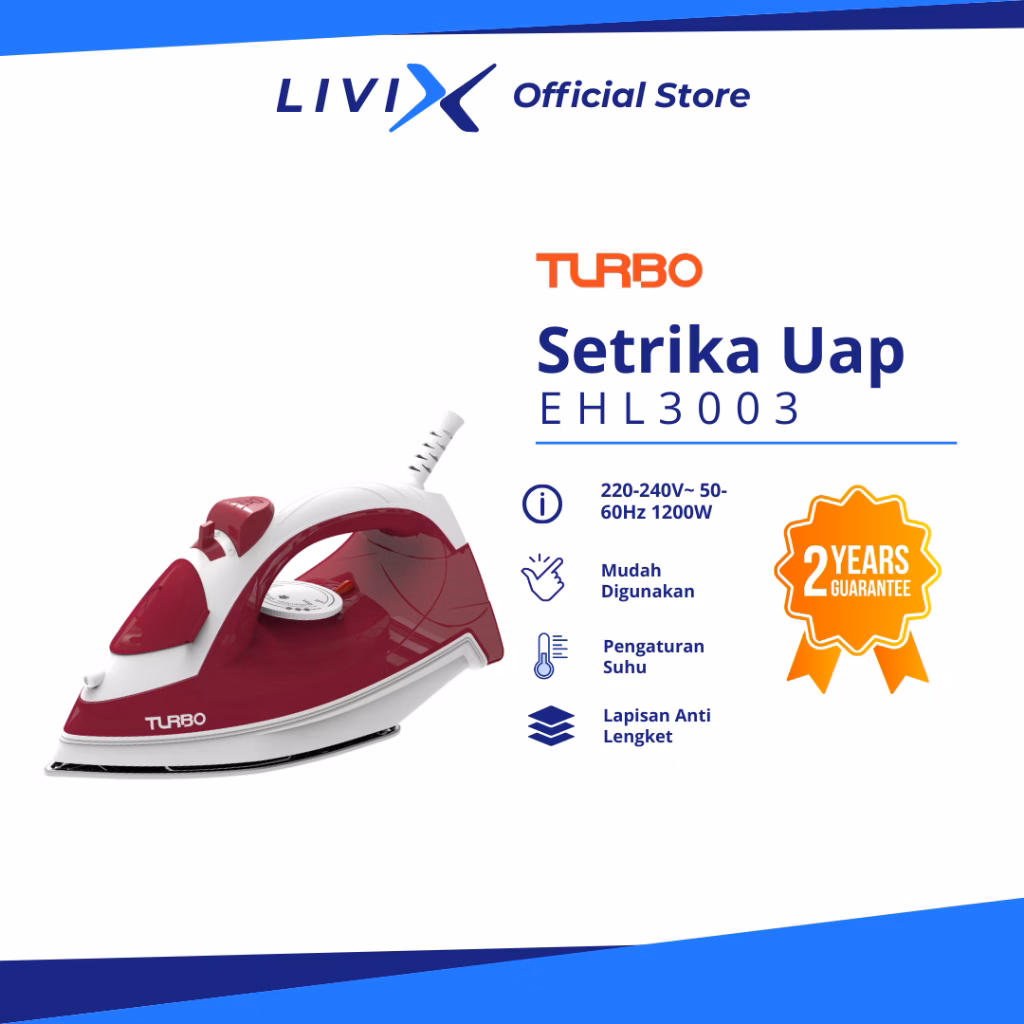 SETRIKA UAP MEREK TURBO TIPE EHL 3003